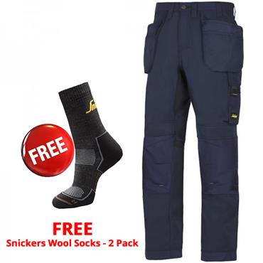Snickers 6201 AllroundWork Holster Pockets Work Trousers - Navy ...